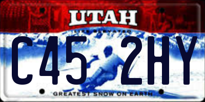 UT license plate C452HY