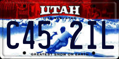 UT license plate C452IL