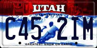 UT license plate C452IM