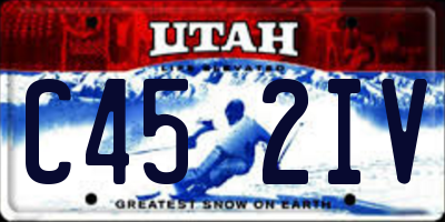 UT license plate C452IV