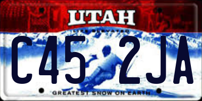 UT license plate C452JA