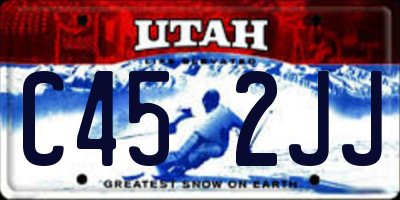 UT license plate C452JJ