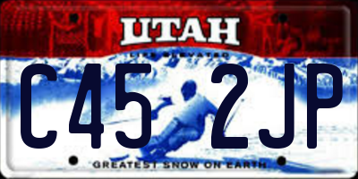 UT license plate C452JP