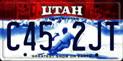 UT license plate C452JT