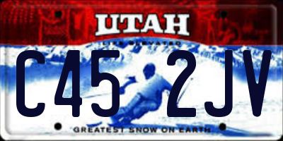 UT license plate C452JV