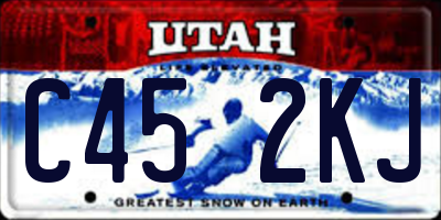 UT license plate C452KJ