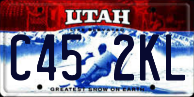 UT license plate C452KL