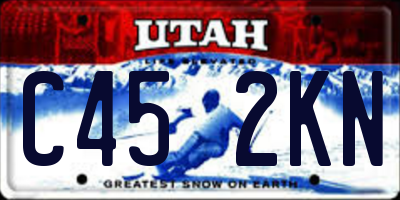 UT license plate C452KN