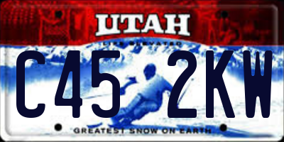 UT license plate C452KW