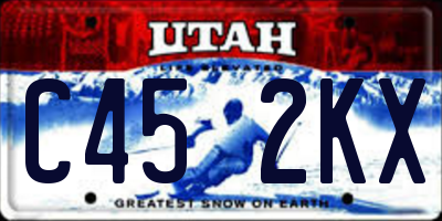 UT license plate C452KX