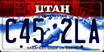 UT license plate C452LA