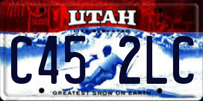 UT license plate C452LC