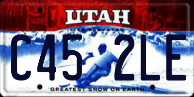 UT license plate C452LE