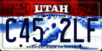 UT license plate C452LF