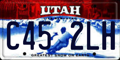 UT license plate C452LH