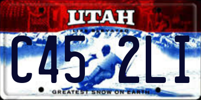 UT license plate C452LI