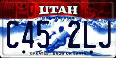 UT license plate C452LJ