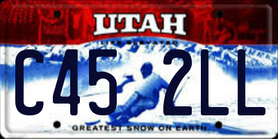UT license plate C452LL