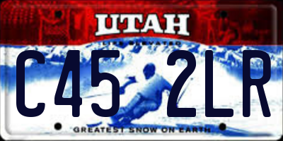UT license plate C452LR