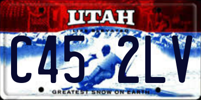 UT license plate C452LV