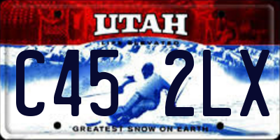 UT license plate C452LX
