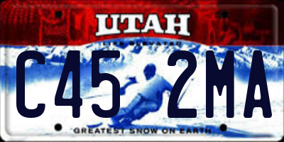 UT license plate C452MA