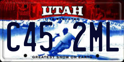 UT license plate C452ML