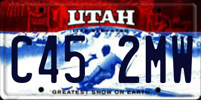 UT license plate C452MW