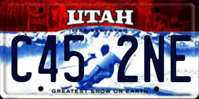 UT license plate C452NE
