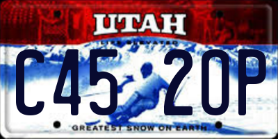 UT license plate C452OP