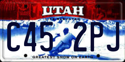 UT license plate C452PJ