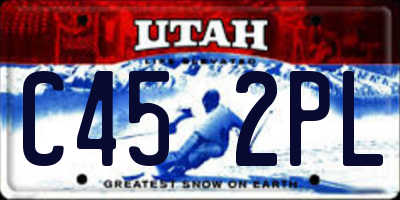 UT license plate C452PL