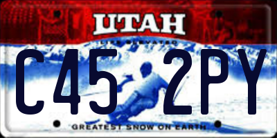 UT license plate C452PY