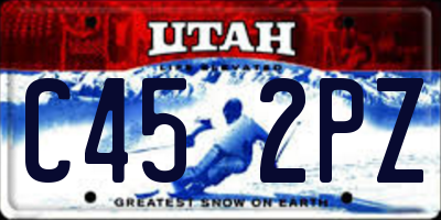 UT license plate C452PZ