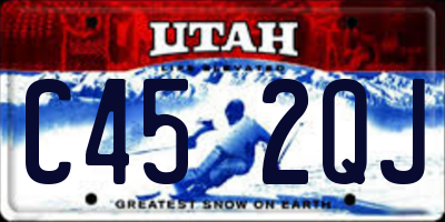 UT license plate C452QJ
