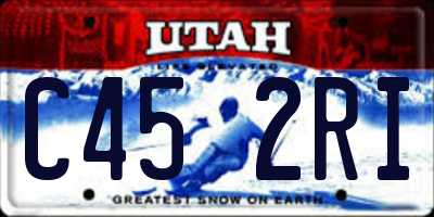 UT license plate C452RI