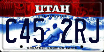 UT license plate C452RJ