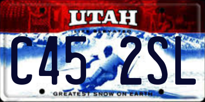 UT license plate C452SL