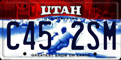 UT license plate C452SM