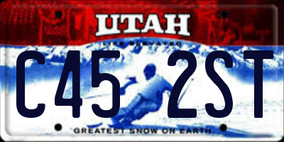 UT license plate C452ST
