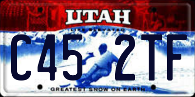 UT license plate C452TF