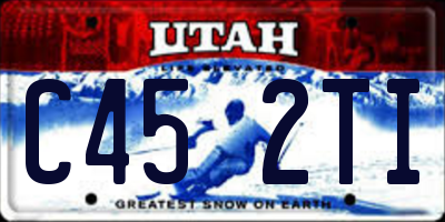 UT license plate C452TI