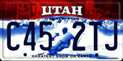 UT license plate C452TJ