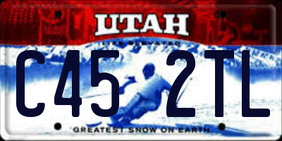 UT license plate C452TL