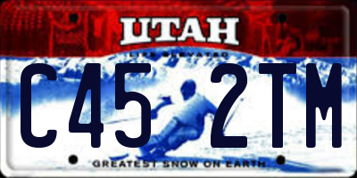 UT license plate C452TM
