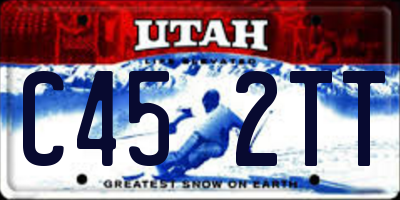 UT license plate C452TT