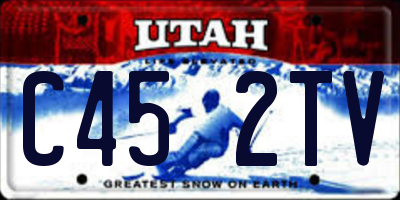 UT license plate C452TV