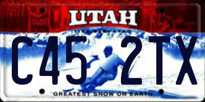 UT license plate C452TX