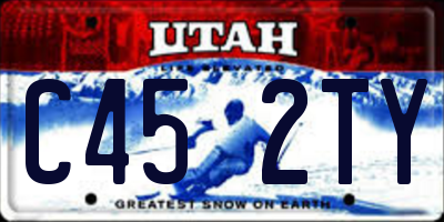 UT license plate C452TY