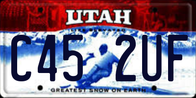 UT license plate C452UF